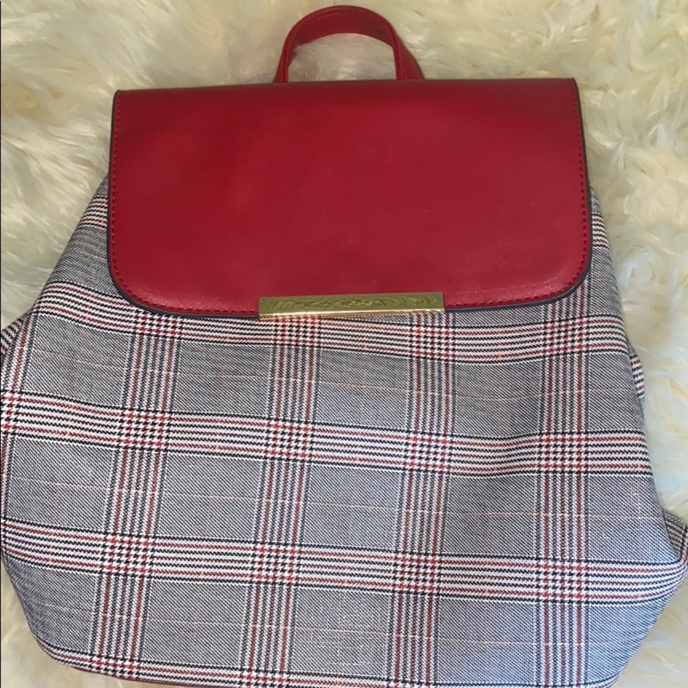 Red plaid purse/backpack